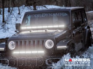 Jeep Wrangler JL LED Light Bar w/ Bracket - 50" - Amber Flood